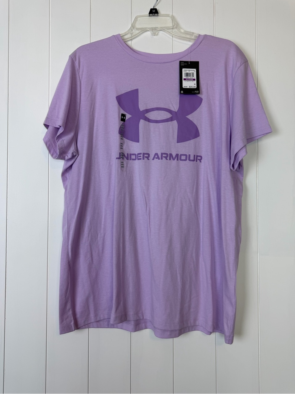 Under Armour womens Lavender Tee with Purple Logo